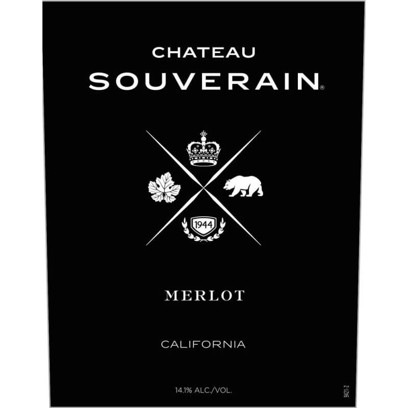 Chateau Souverain Merlot 2012 Front Label