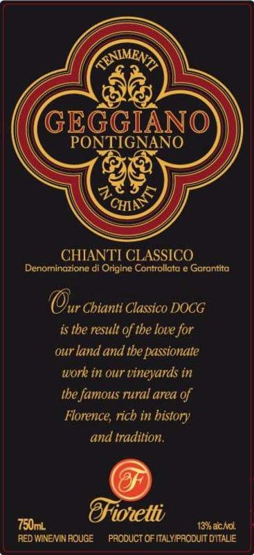 Le Chiantigiane Chianti Classico Geggiano Pontignano 2011 Front Label