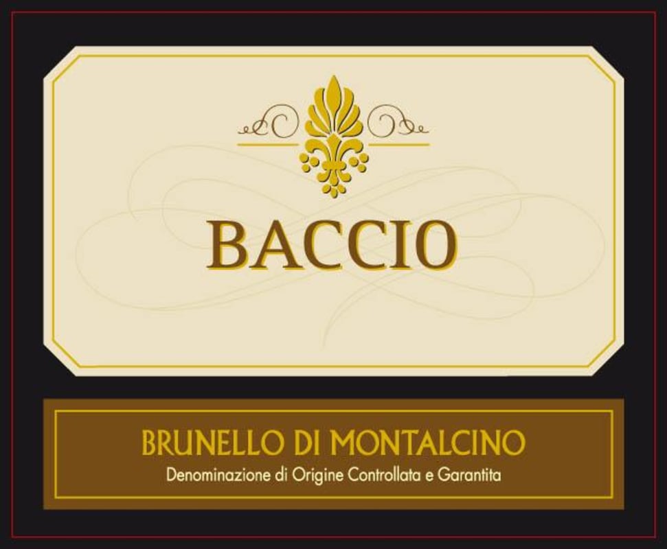 Le Chiantigiane Brunello di Montalcino Baccio 2008 Front Label