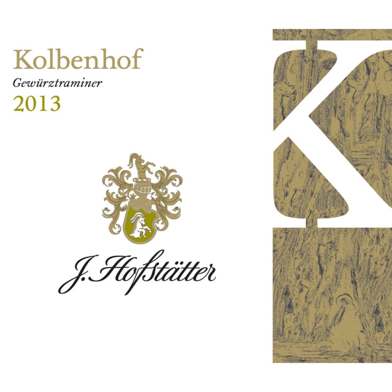 J. Hofstatter Kolbenhof Gewurztraminer 2012 Front Label