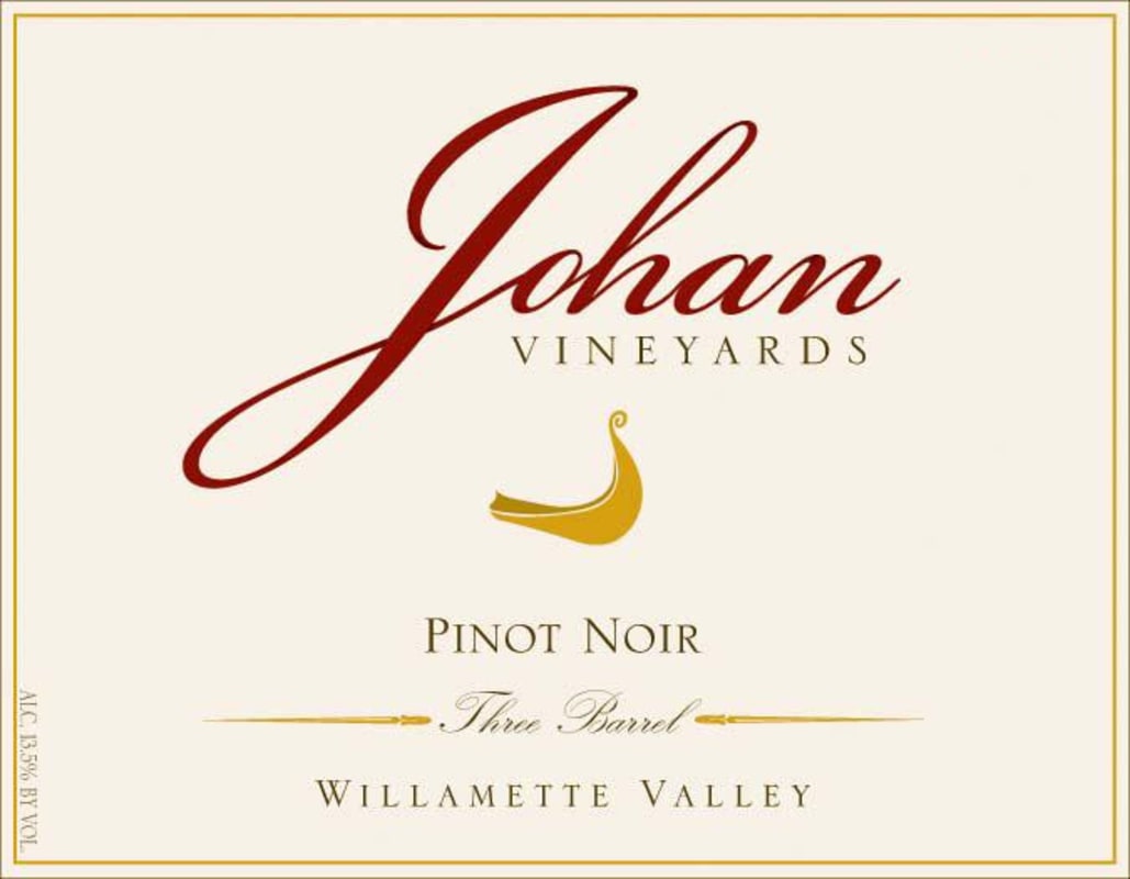 Johan Vineyards Three Barrel Pinot Noir 2011 Front Label