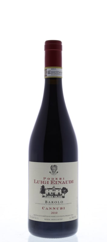 Luigi Einaudi Barolo Cannubi 2010 Front Bottle Shot