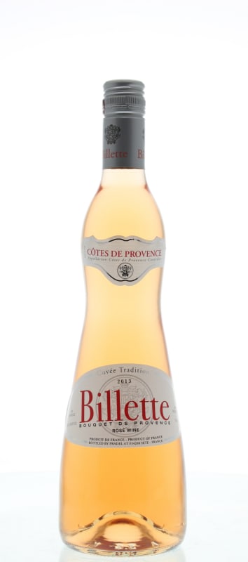 Billette Cotes de Provence Rose 2013 Front Bottle Shot