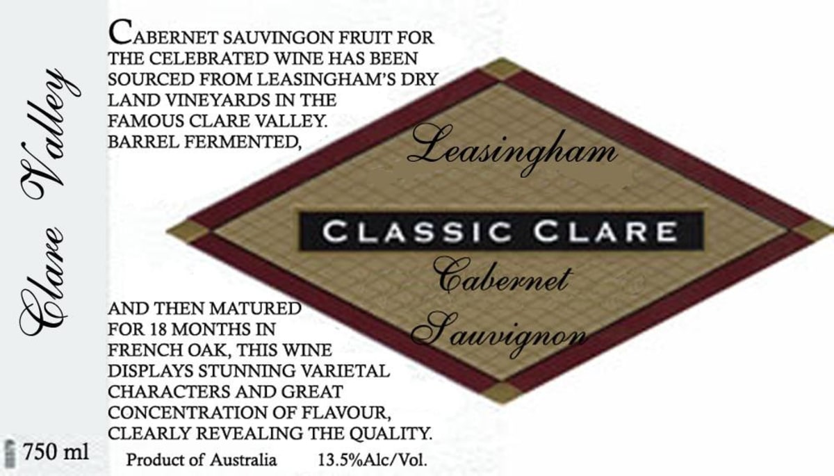 Leasingham Classic Clare Cabernet Sauvignon 2005 Front Label