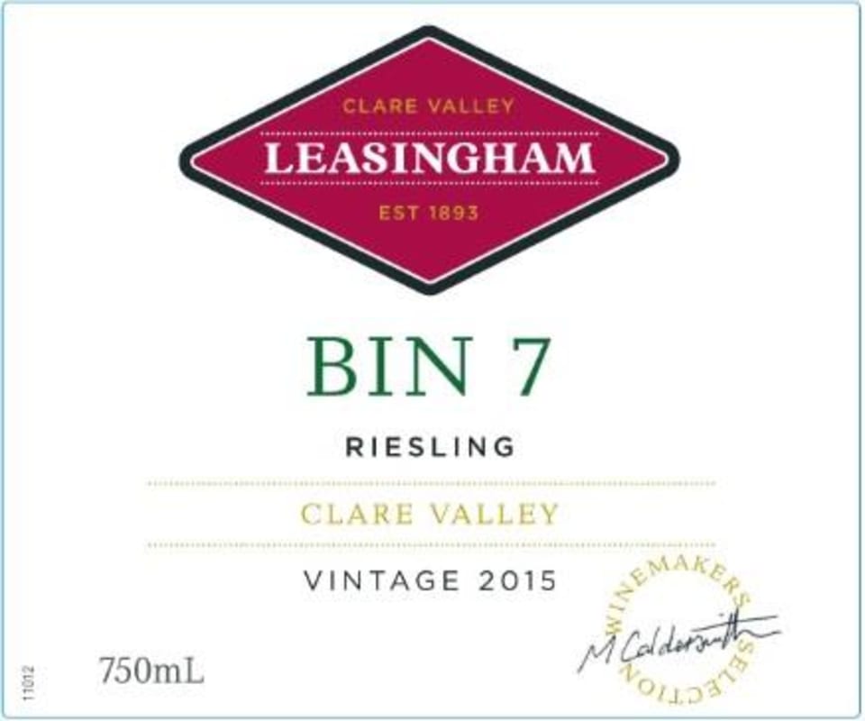 Leasingham Bin 7 Riesling 2015 Front Label