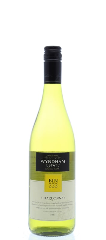 Wyndham Bin 222 Chardonnay 2013 Front Bottle Shot