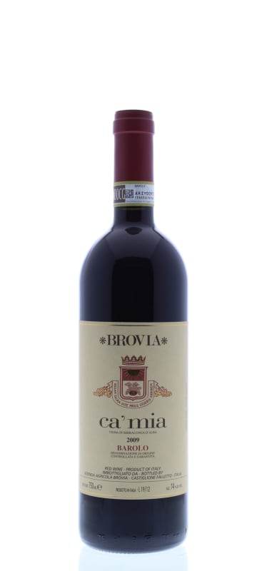 Brovia Ca'Mia Barolo 2009 Front Bottle Shot