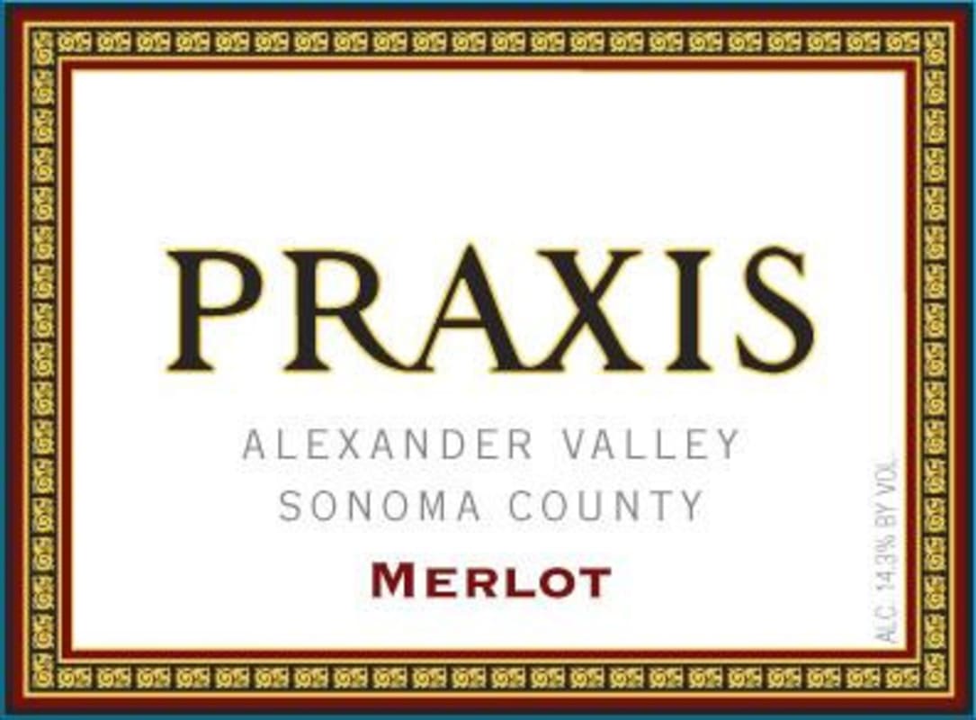 Praxis Cellars Praxis Merlot 2013 Front Label