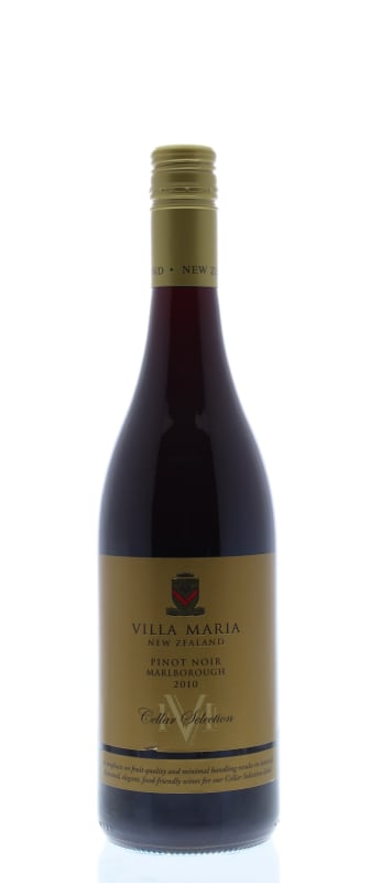 Villa Maria Cellar Selection Pinot Noir 2010 Front Bottle Shot