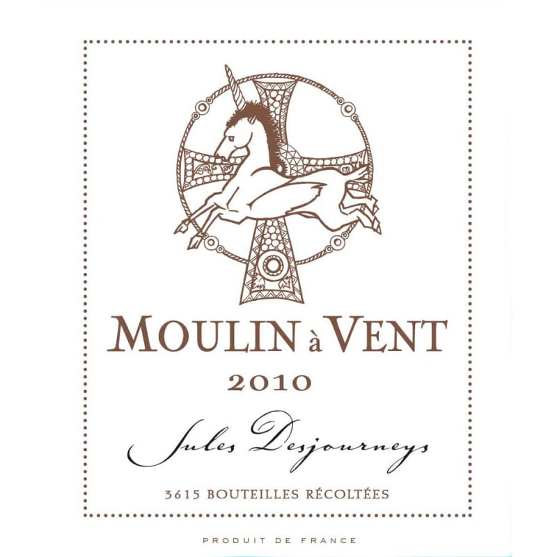 Domaine Jules Desjourneys Moulin-a-Vent 2010 Front Label