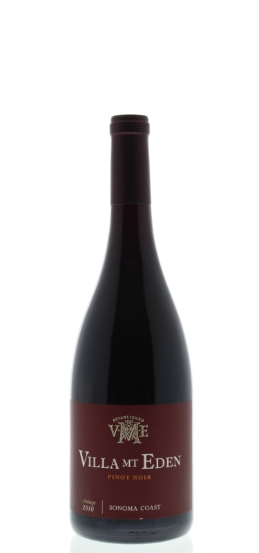 Villa Mt. Eden Sonoma Coast Pinot Noir 2010 Front Bottle Shot