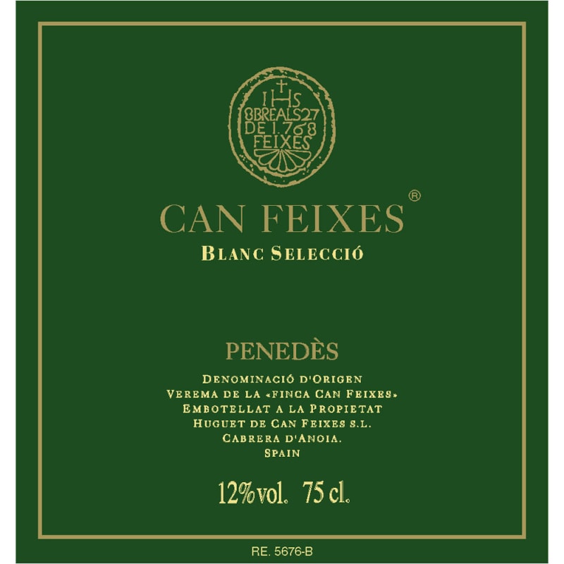 Huguet de Can Feixes Blanc Seleccio 2012 Front Label