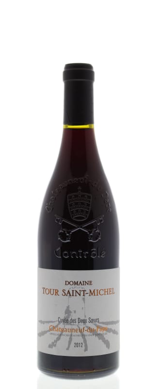 Tour Saint-Michel Chateauneuf-du-Pape Cuvee des Deux Soeurs 2012 Front Bottle Shot