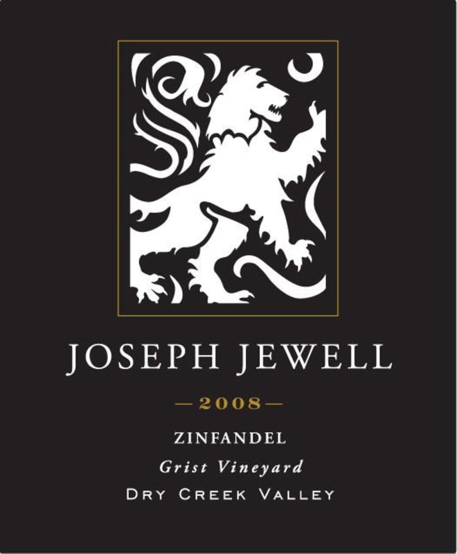 Joseph Jewell Grist Vineyard Zinfandel 2008 Front Label