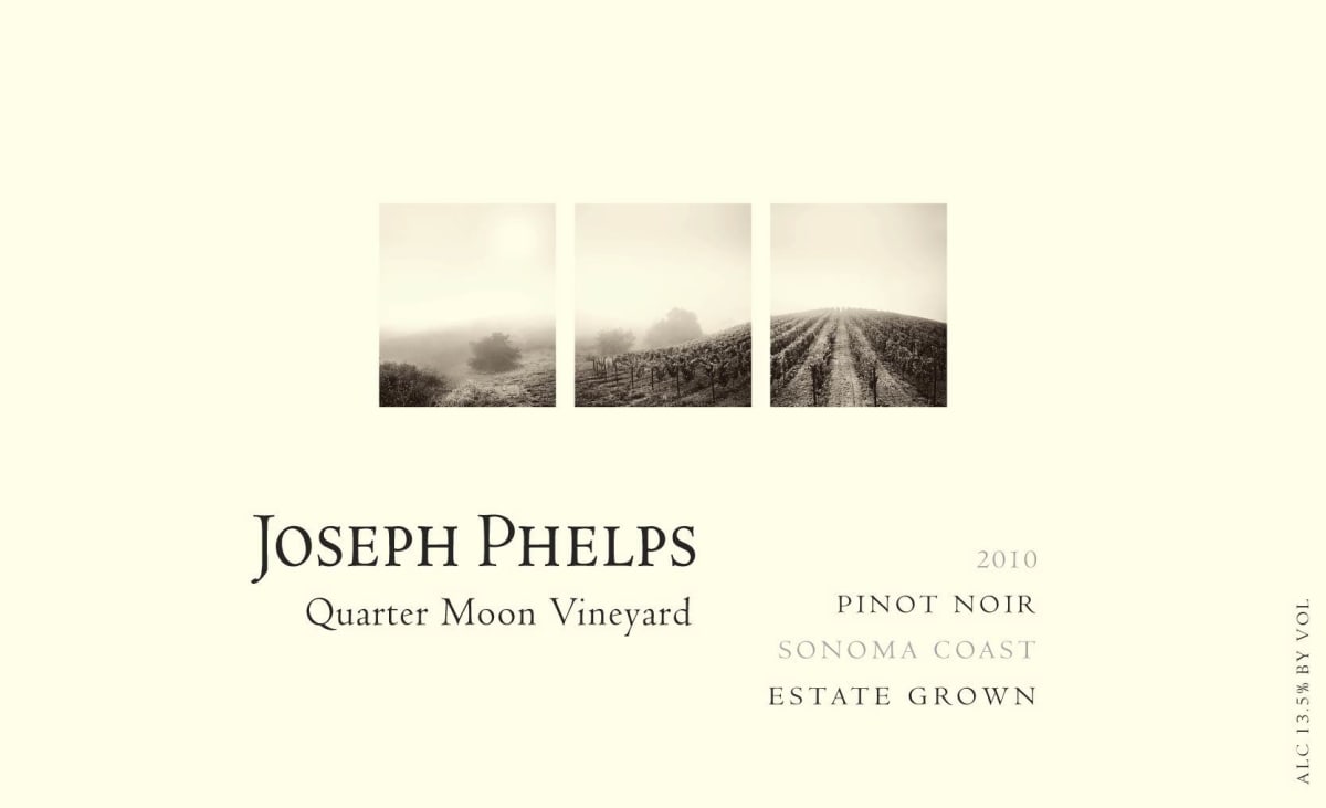 Joseph Phelps Quarter Moon Vineyard Pinot Noir 2010 Front Label