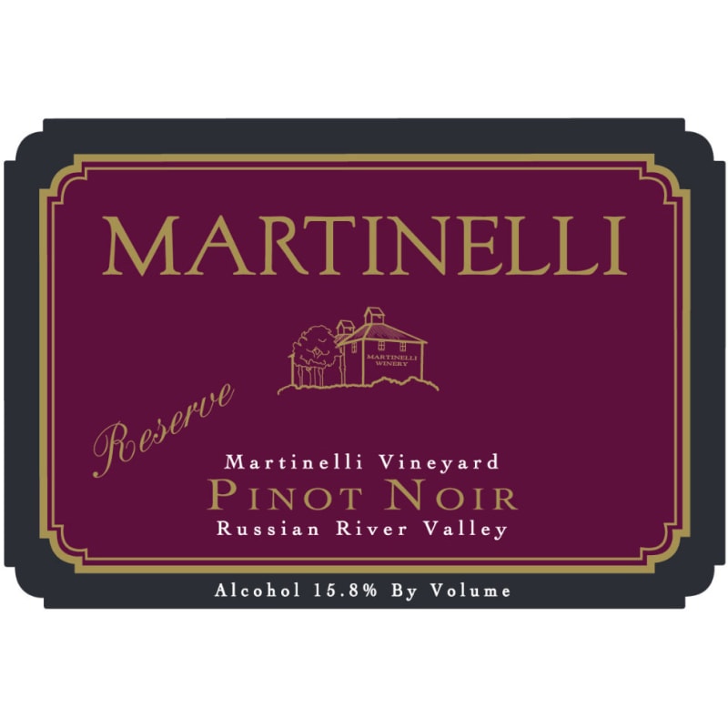 Martinelli Russian River Pinot Noir 2001 Front Label