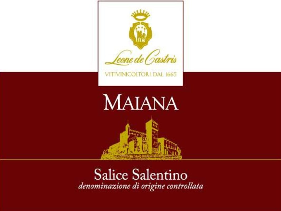 Leone de Castris Salice Salentino Maiana 2012 Front Label