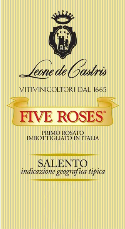 Leone de Castris Salento Five Roses 2015 Front Label