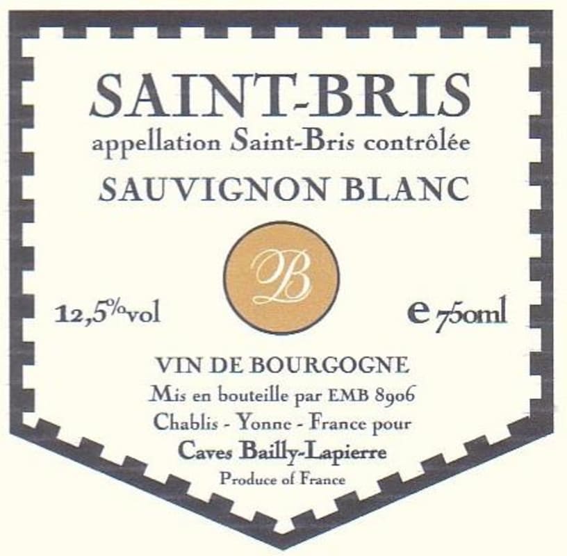 Bailly Lapierre Saint-Bris Sauvignon Blanc 2011 Front Label