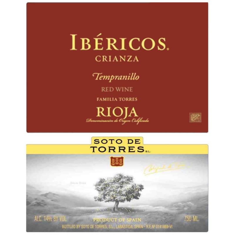 Torres Ibericos Crianza Rioja 2010 Front Label