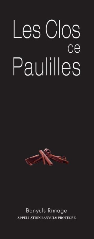 Clos de Paulilles Banyuls Rimage 2013 Front Label