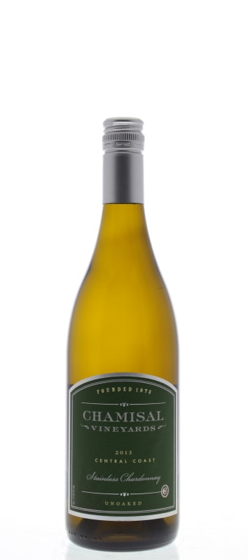 Chamisal Vineyards Stainless Chardonnay 2013 Front Bottle Shot