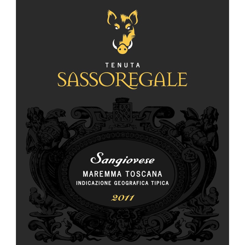 Sassoregale Sangiovese 2011 Front Label