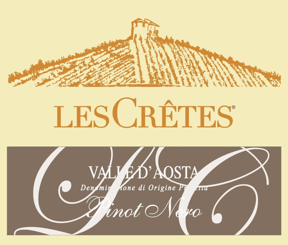 Les Cretes Valle d'Aosta Pinot Noir 2013 Front Label