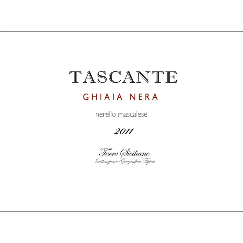 Tascante Ghiaia Nera 2011 Front Label