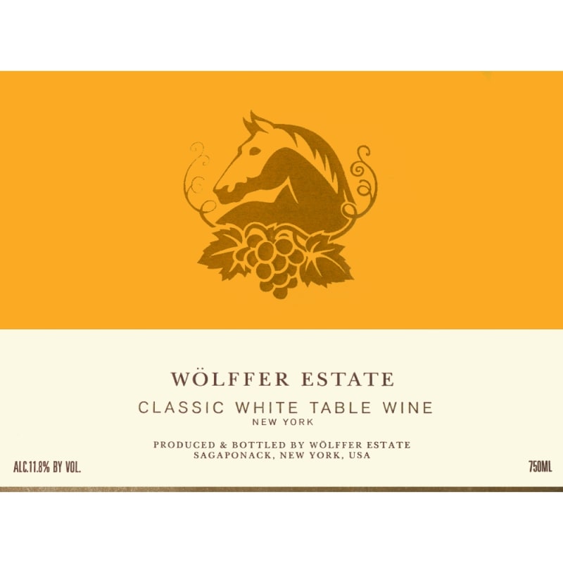 Wolffer Classic White 2013 Front Label