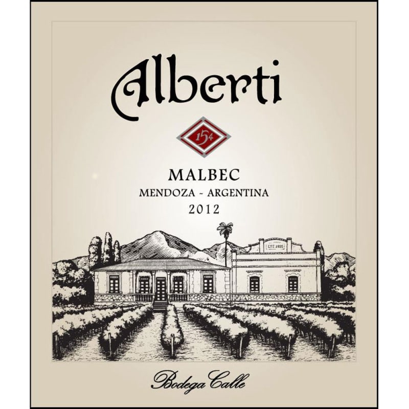 Bodega Calle Alberti 154 Reserva Malbec 2012 Front Label