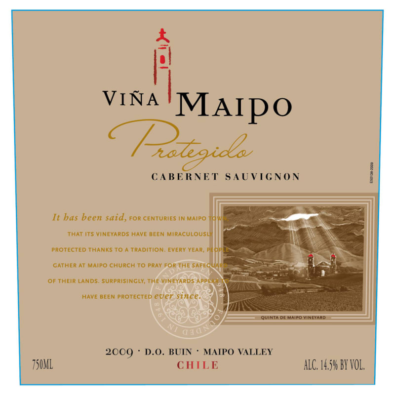 Vina Maipo Protegido Cabernet Sauvignon 2009 Front Label
