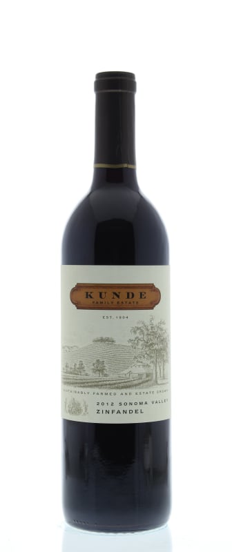 Kunde Estate Zinfandel 2012 Front Bottle Shot