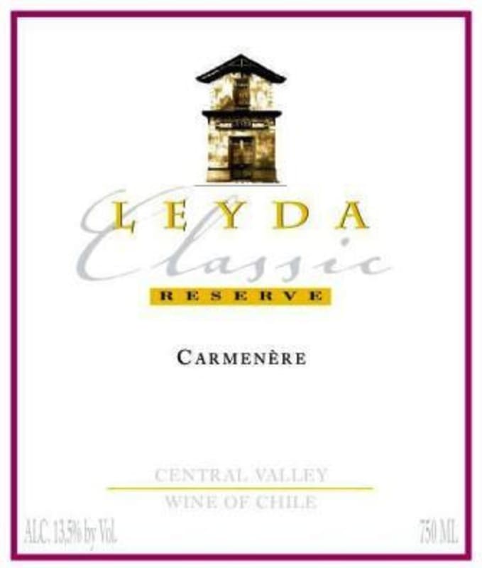 Leyda Classic Reserve Carmenere 2012 Front Label
