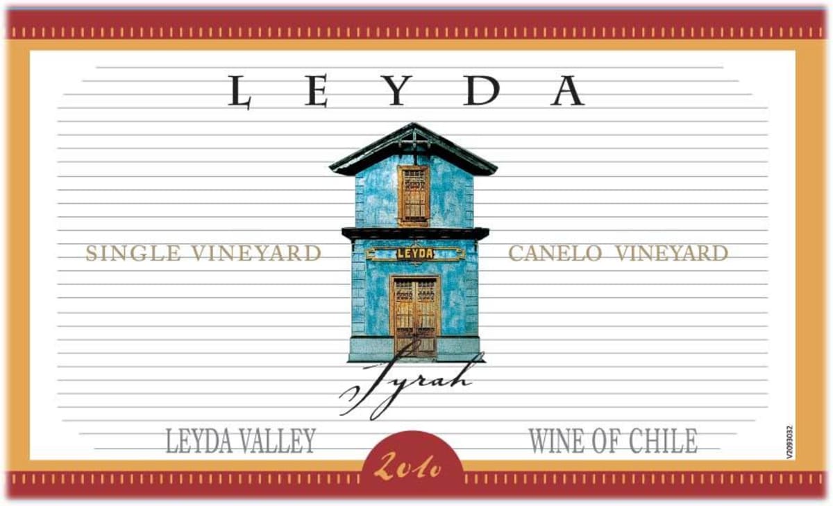 Leyda Canelo Single Vineyard Syrah 2010 Front Label
