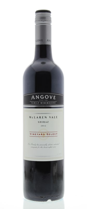 Angove Family Winemakers McLaren Vale Vineyard Select Shiraz 2012 Front Bottle Shot