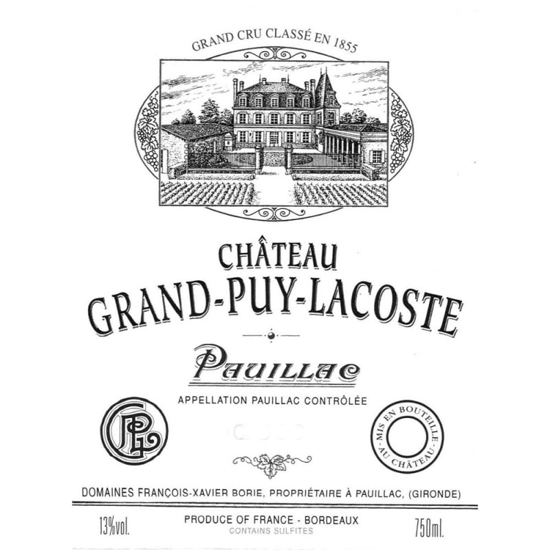 Chateau Grand-Puy-Lacoste 2003 Front Label