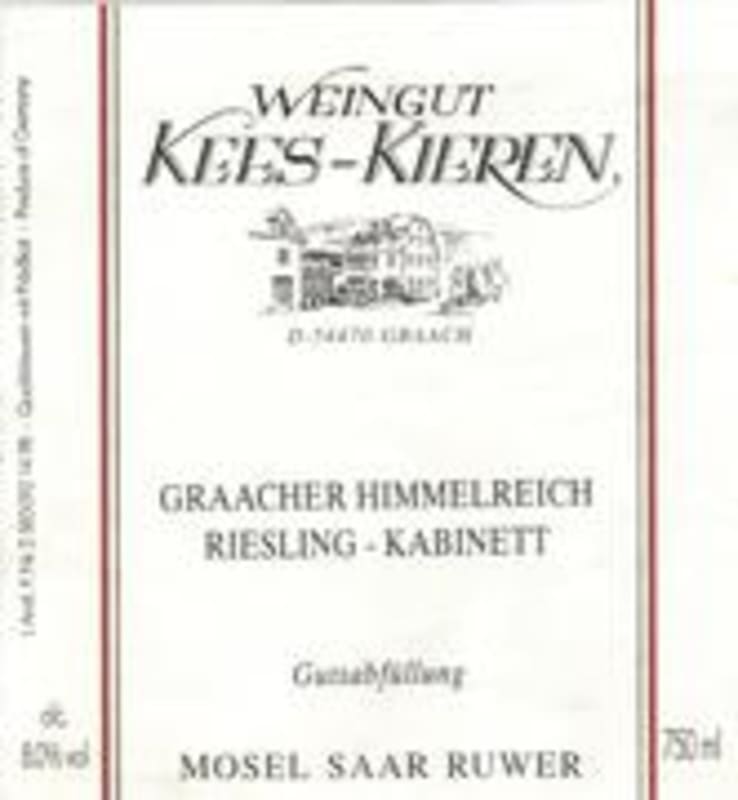 Kees-Kieren Riesling Kabinett Graacher Himmelreich 1997 Front Label