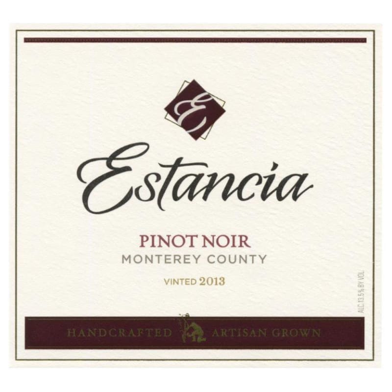 Estancia Pinot Noir 2012 Front Label