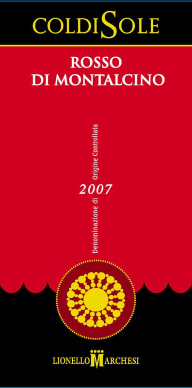 Castello di Monastero ColdiSole Rosso di Montalcino 2007 Front Label
