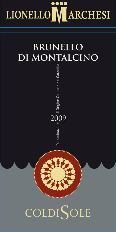 Castello di Monastero ColdiSole Brunello di Montalcino 2009 Front Label