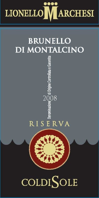 Castello di Monastero ColdiSole Brunello di Montalcino Riserva 2008 Front Label