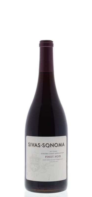 Sivas-Sonoma Pinot Noir 2011 Front Bottle Shot