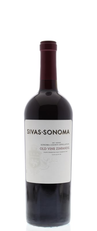 Sivas-Sonoma Old Vine Zinfandel 2011 Front Bottle Shot