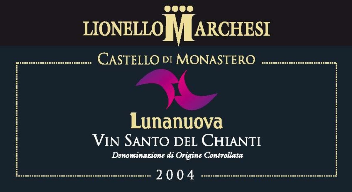 Castello di Monastero Lunanuova Vin Santo del Chianti 2004 Front Label