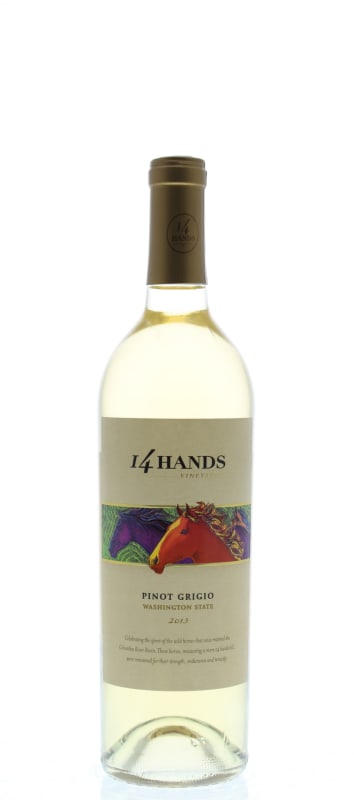 14 Hands Pinot Grigio 2013 Front Bottle Shot