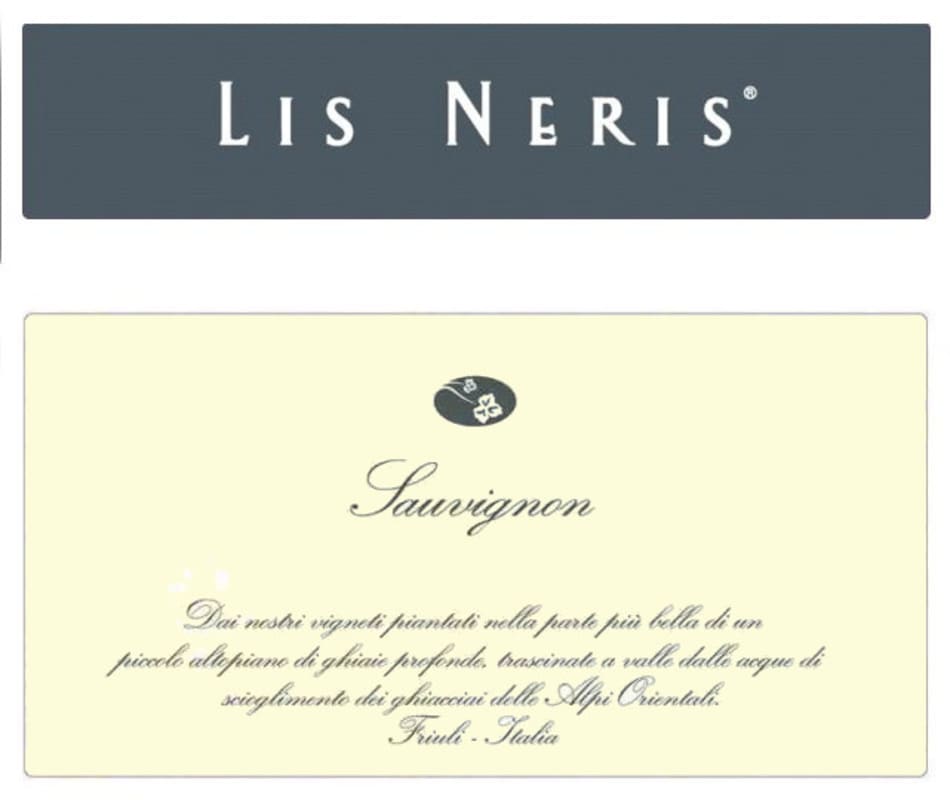 Lis Neris Sauvignon Blanc 2015 Front Label
