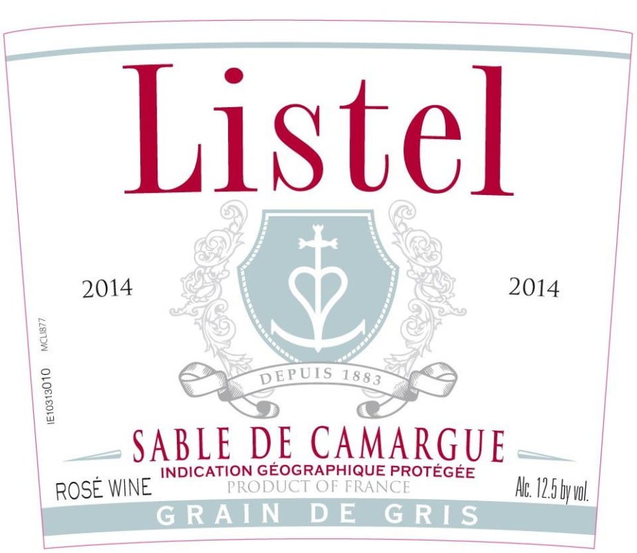 Listel Grain de Gris 2014 Front Label