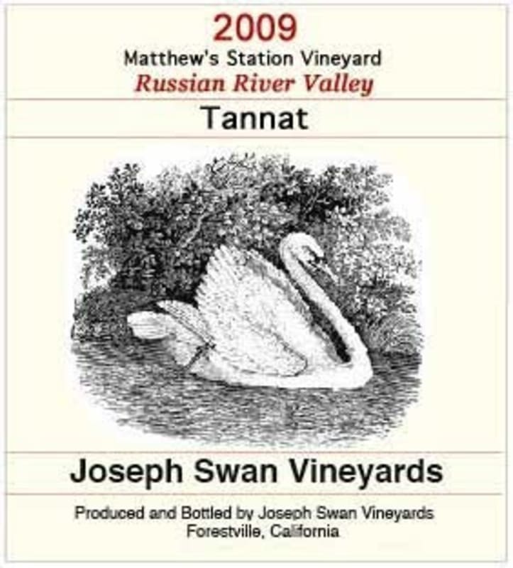 Joseph Swan Matthew's Station Vineyard Tannat 2009 Front Label