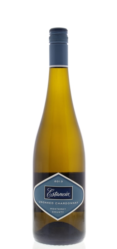 Estancia Unoaked Chardonnay 2013 Front Bottle Shot